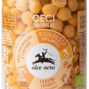 ALCE NERO ORGANIC COOKED CHICK PEAS JAR 12 / 300g