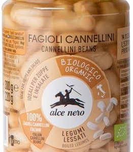 ALCE NERO ORGANIC COOKED CANNELLINI BEANS JAR 12 / 300g