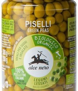 ALCE NERO ORGANIC COOKED GREEN PEAS JAR 12 / 300g