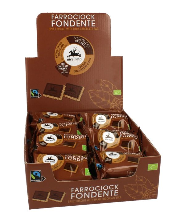 ALCE NERO ORGANIC FAIRTRADE SPELT BISCUIT DARK CHOCOLATE 96 / 28g
