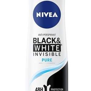 NIVEA DEO SPRAY B&W INVISIBLE PURE women 6/150ml.