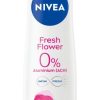 NIVEA DEO SPRAY FRESH FLOWER 0% ACH  women 6/150ml.