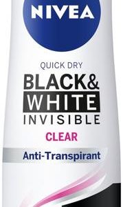 NIVEA DEO SPRAY B&W INVISIBLE CLEAR women 6/150ml.