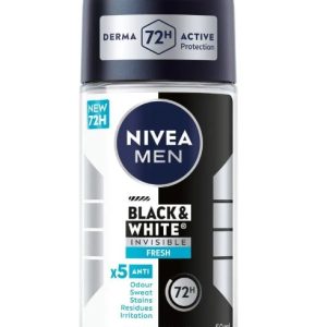 NIVEA DEO ROLL ON B&W INVISIBLE FRESH men  6/50ml.