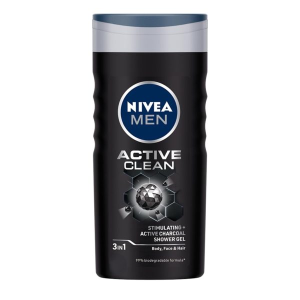 NIVEA SHOWERGEL ACTIVE CLEAN men  6/250ml.