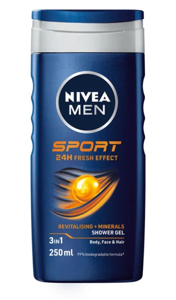 NIVEA SHOWERGEL SPORT FOR MEN 6/250 ml.