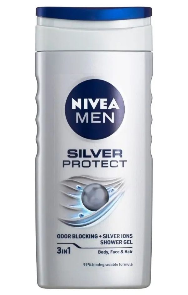 NIVEA SHOWERGEL SILVER PROTECT men 6/250 ml.