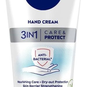 NIVEA HAND CREAM 3in1 CARE&PROTECT ANTI-BACTERIAL - Tube  12 / 75ml.