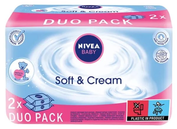 NIVEA BABY SOFT & CREAM  WIPES DUO PACK 6 / 126 pcs.