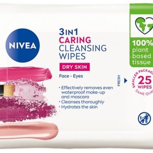 NIVEA FACE CLEANSING WIPES 3in1 DRY SKIN  6 / 25 pcs