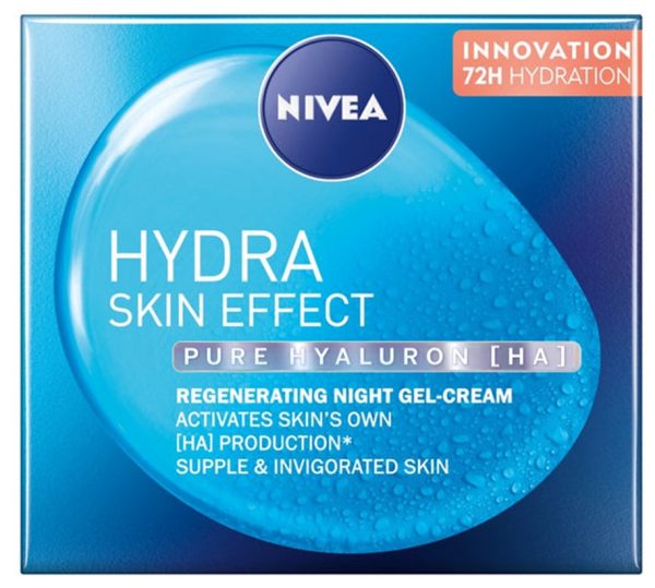 NIVEA FACE HYDRA SKIN EFFECT HYALURON  NIGHT GEL 3 / 50 ml.