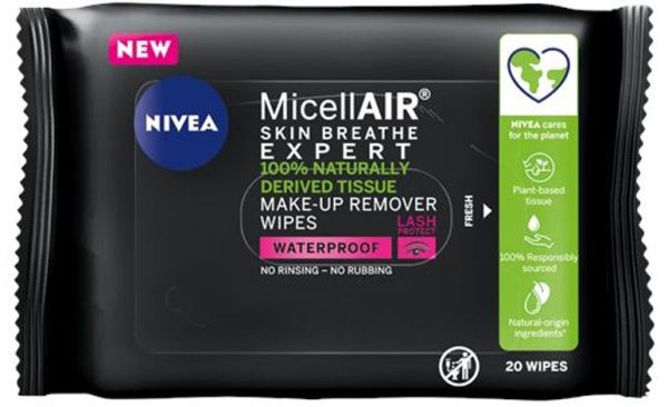 NIVEA FACE CLEANSING WIPES EXPERT WATERPROOF LASH PROTECT 6 / 20 pcs