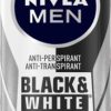 NIVEA DEO SPRAY XL B&W INVISIBLE ORIGINAL men 6/200ml.