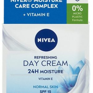 NIVEA FACE REFRESHING DAY CREAM 24H MOISTURE SPF15 NORMAL SKIN  3 / 50 ml.