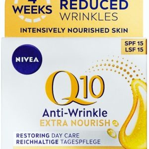 NIVEA FACE Q10 ANTI-WRINKLE EXTRA NOURISHING DAY CREAM SPF 15 DRY SKIN  3 / 50 ml.
