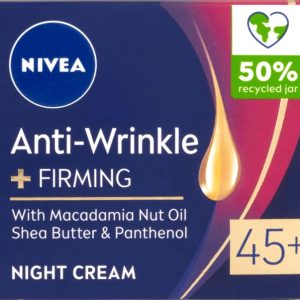 NIVEA FACE 45+ NIGHT CREAM  ANTI-WRINKLE & FIRMING  3 / 50 ml.