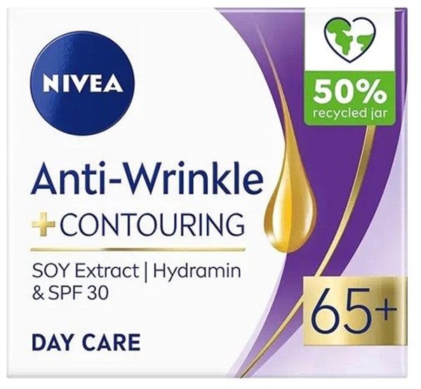 NIVEA FACE 65+ DAY CREAM  ANTI-WRINKLE & CONTOURING  3 / 50 ml.