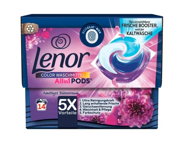 LENOR PODS AMETHYST & FLORAL  ALL IN ONE DETERGENT  4 / 14 WL