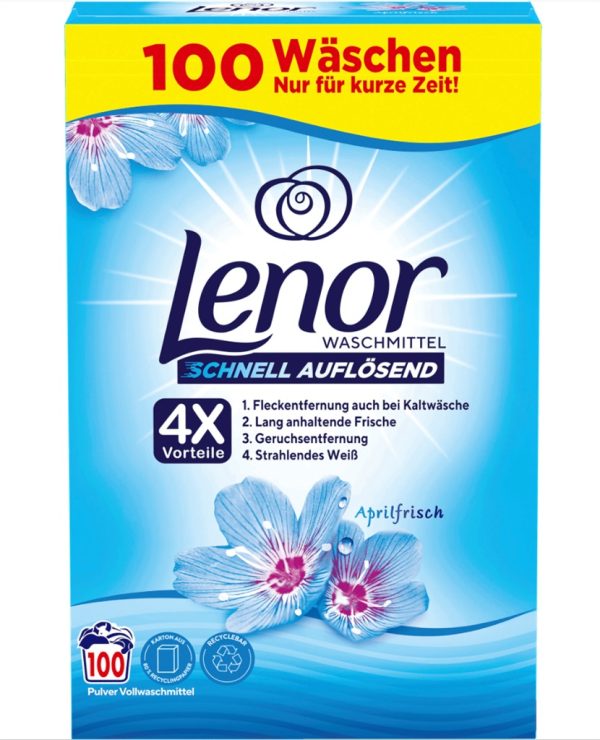 LENOR APRIL FRESH POWDER DETERGENT 1 / 6 KG - 100 WL