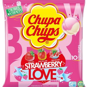 CHUPA CHUPS STRAWBERRY LOVERS 10 PCS bag  12 / 120 G.