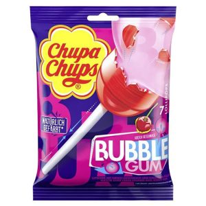 CHUPA CHUPS MAXI BUBBLE GUM 7 PCS bag 12 / 126 G.