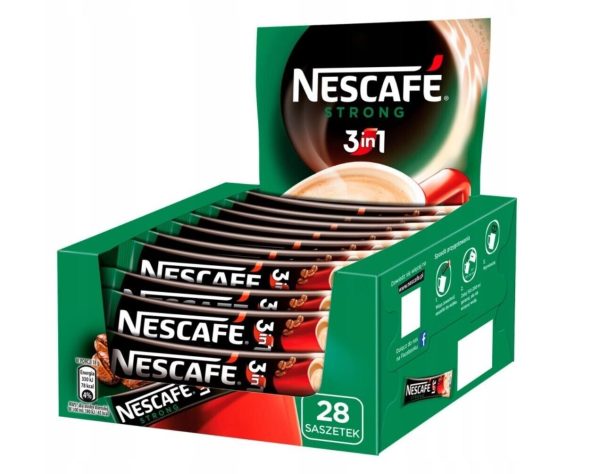 NESCAFE 3 IN 1 STRONG BOX   10 / 28 X 14 G.