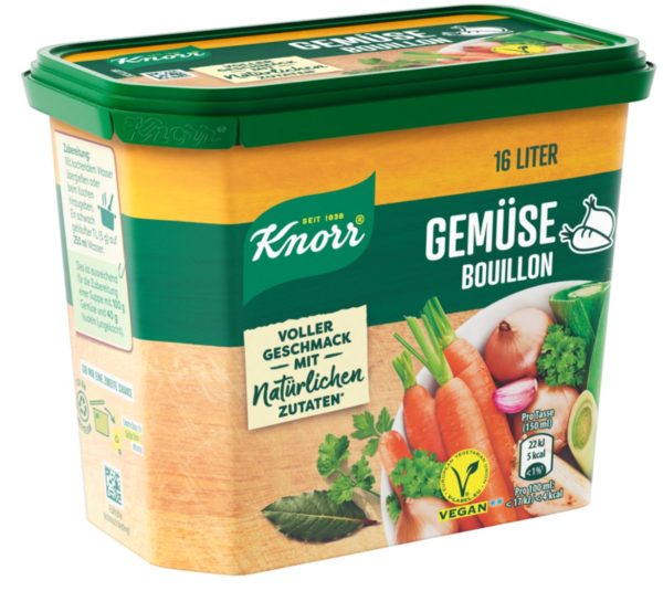 KNORR GEMUESE / VEGETABLE BOUILLON  16L. / 6 PCS.  - CONTAINER