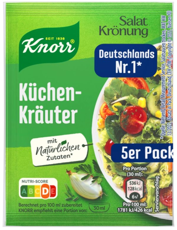 KNORR SALATKROENUNG KUECHEN KRAEUTER / KITCHEN HERBS 15 / 5 PACK
