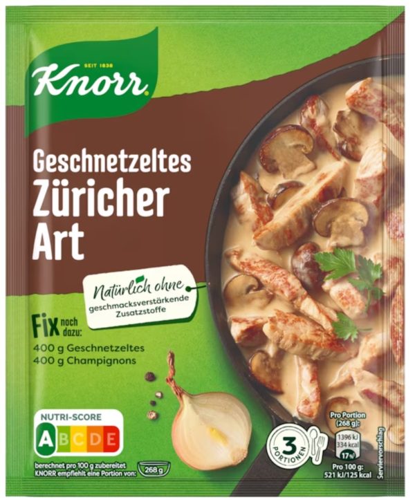KNORR FIX GESCHNETZELTES ZUERICHER ART  20 PCS.