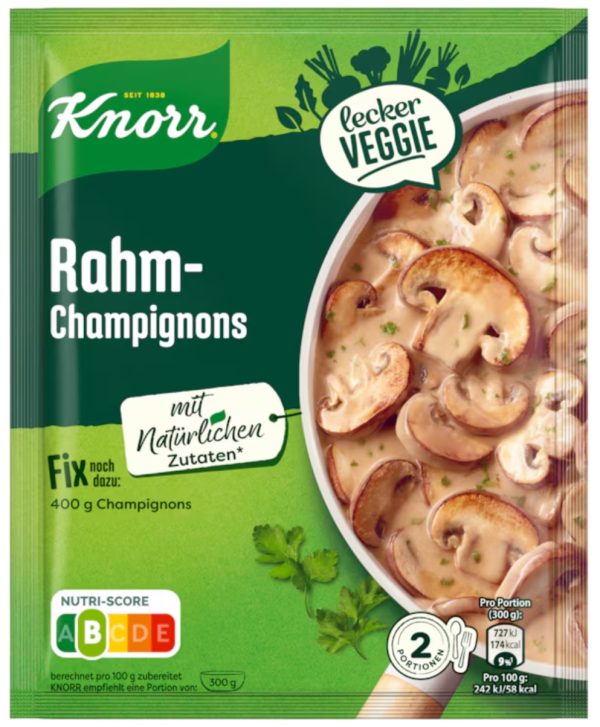 KNORR FIX RAHM CHAMPIGNONS / CREAMY MUSHROOMS  30 PCS.