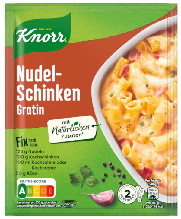 KNORR FIX NUDEL SCHINKEN GRATIN  29 PCS.