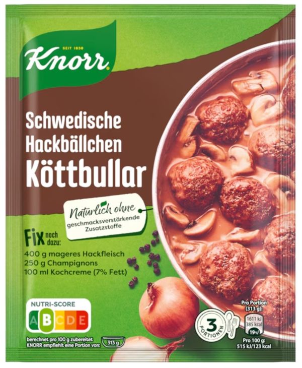 KNORR FIX SCHWEDISCHE HACKBAELLCHEN / SWEDISH MEAT BALLS  20 PCS.