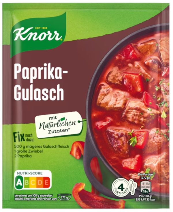 KNORR FIX PAPRIKA GULASCH ZIGEUNER ART 22 PCS.