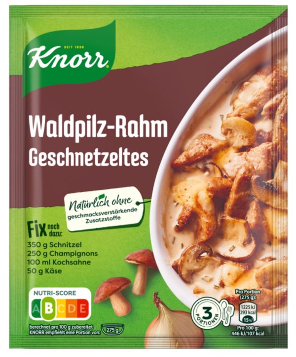 KNORR FIX WALDPILZ RAHM GESCHNETZELTES 22 PCS.