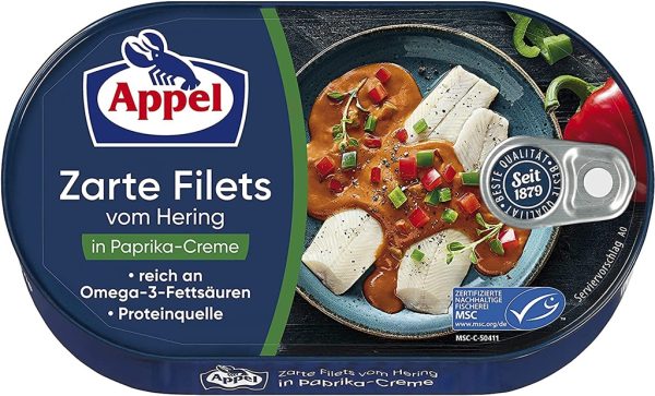 APPEL HERINGFILETS IN PAPRIKA-CREME 10 / 200 G.