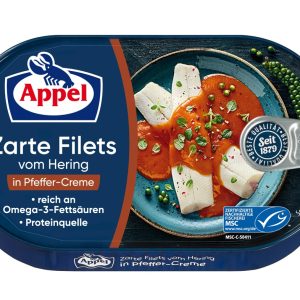 APPEL HERINGFILETS IN PFEFFER-CREME 10 / 200 G.