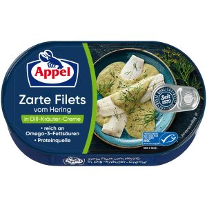 APPEL HERINGFILETS IN DILL-KRAEUTER-CREME 10 / 200 G.