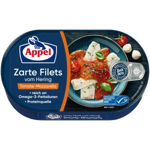 APPEL HERINGSFILET IN TOMATE-MOZZARELLA 10 / 200 G.