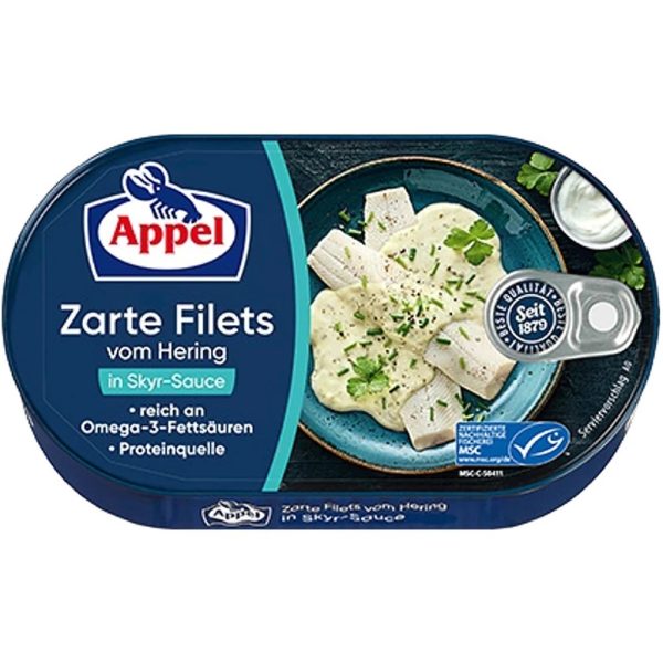 APPEL HERINGFILETS IN SKYR  SAUCE 10 / 190 G.