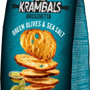 BRUSCHETTA KRAMBALS GREEN OLIVES & SEA SALT 12 / 70 G.