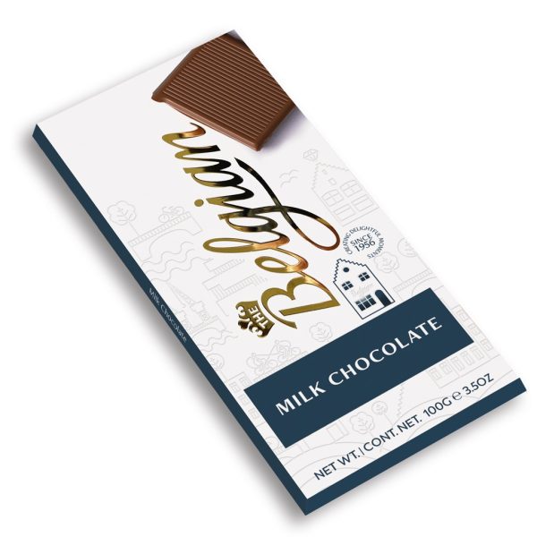 BELGIAN BAR MILK CHOCOLATE  25 / 100 G.