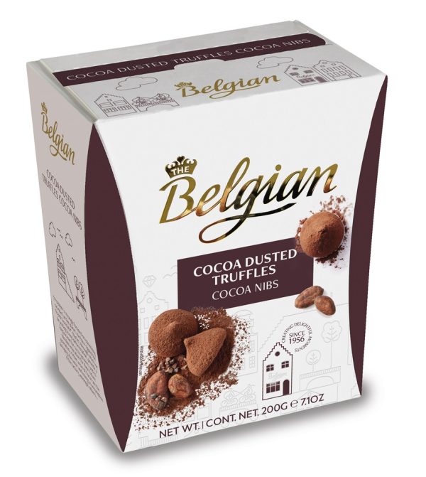BELGIAN DUSTED TRUFFLES COCOA NIBS  15 / 200 G.