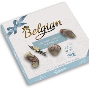 BELGIAN MILK CREAMY VANILLA SEASHELLS  12 / 195 G.
