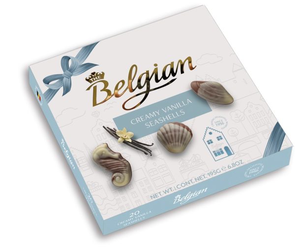 BELGIAN MILK CREAMY VANILLA SEASHELLS  12 / 195 G.