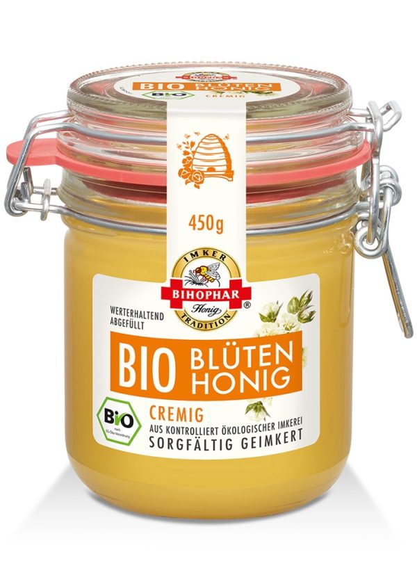 BIHOPHAR BIO BLUETEN HONIG CREMIG  6 / 450 G.