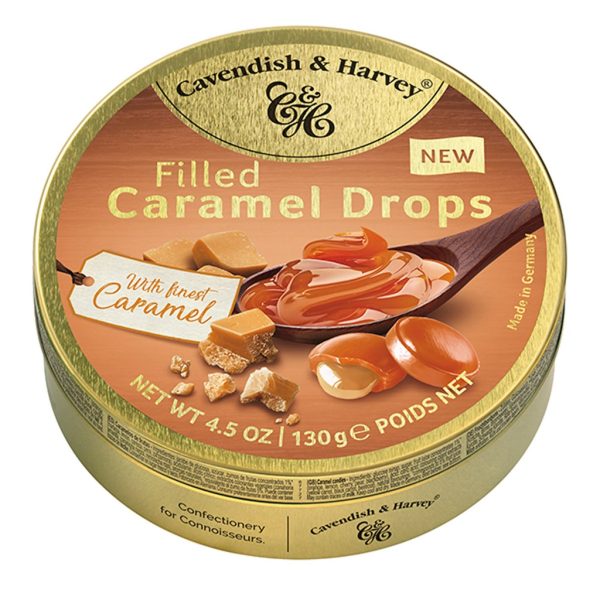 CAVENDISH & HARVEY CARAMEL TIN - WITH FINEST CARAMEL FILLING  12 / 4.5 oz.