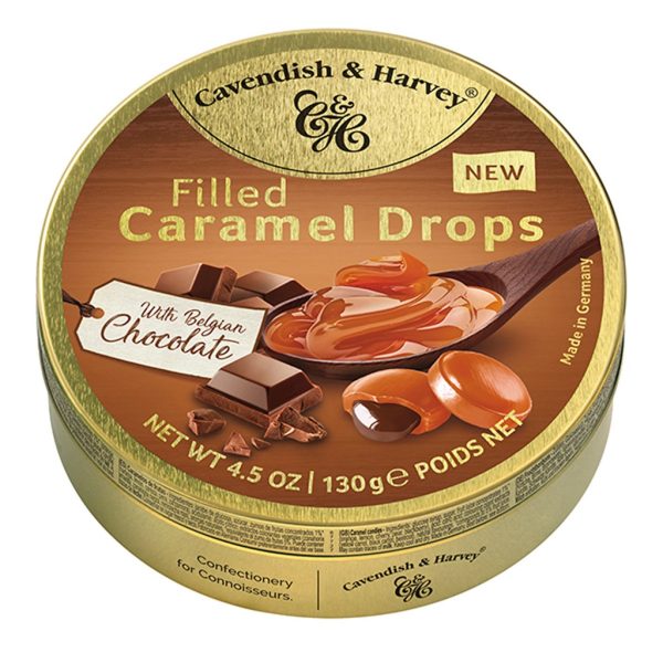 CAVENDISH & HARVEY CARAMEL TIN - WITH BELGIAN CHOCOLATE FILLING  12 / 4.5 oz.