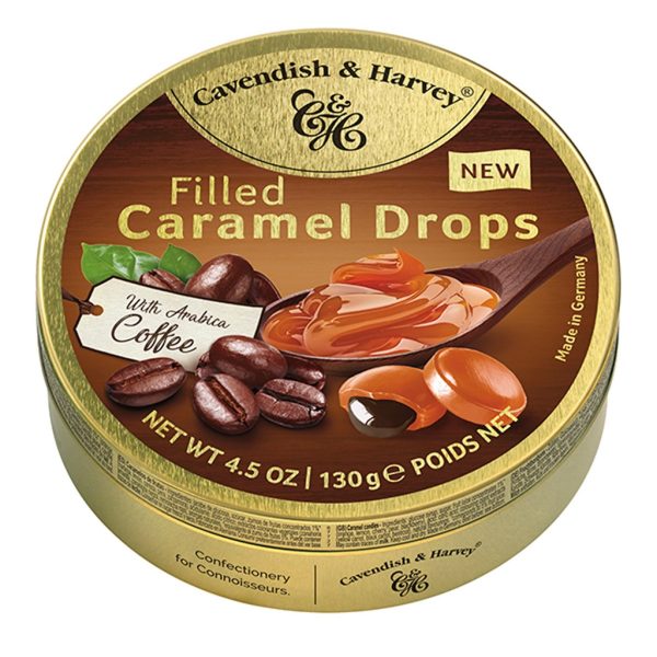 CAVENDISH & HARVEY CARAMEL TIN - WITH ARABICA COFFEE FILLING  12 / 4.5 oz.