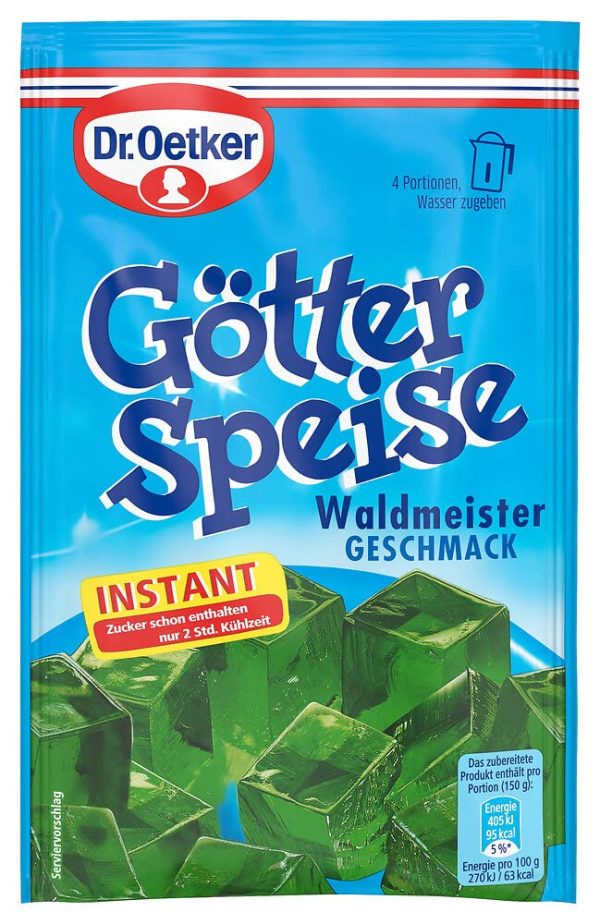 DR. OETKER GOETTERSPEISE WALDMEISTER / WOODRUFF JELLY  8 PCS.