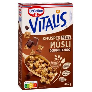 DR. OETKER VITALIS KNUSPER PLUS DOUBLE SCHOKO MUESLI  7 / 450 G.